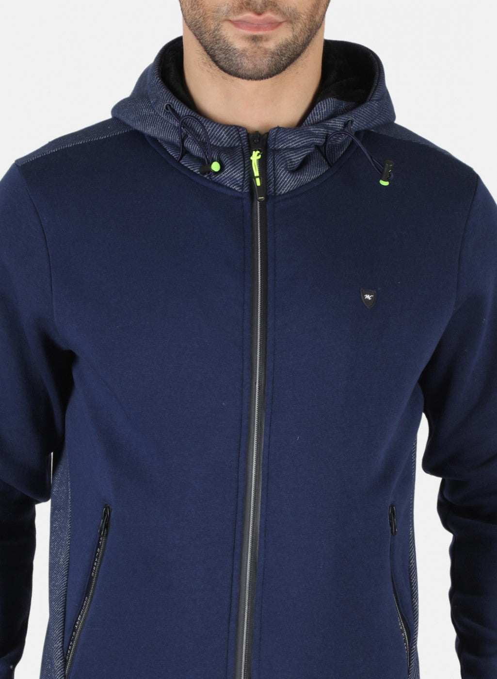 Men Blue Solid Sweatshirt