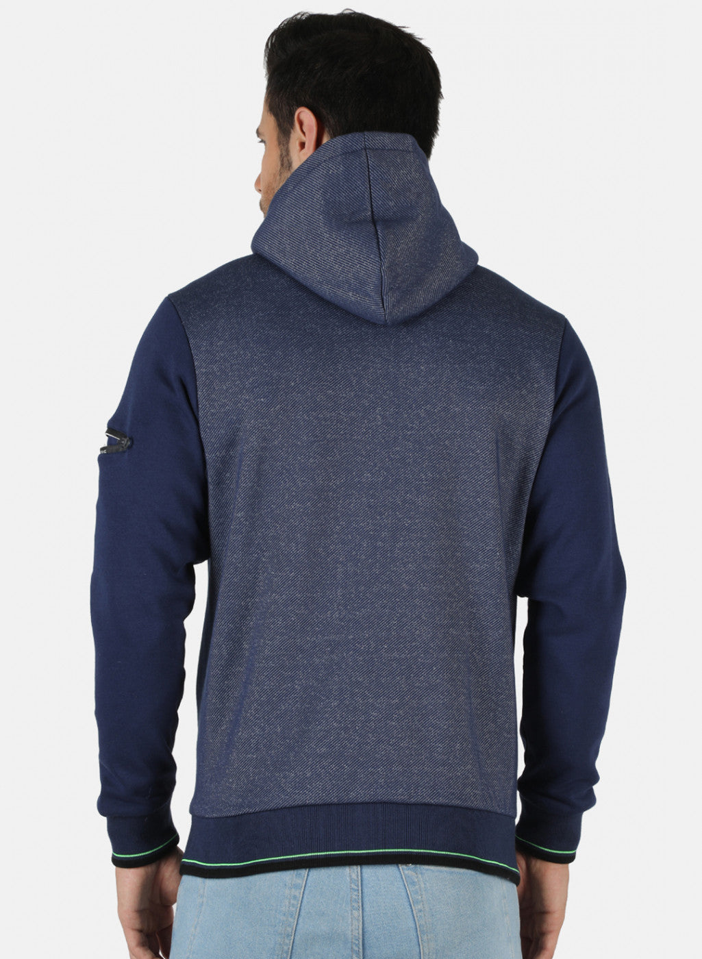 Men Blue Solid Sweatshirt