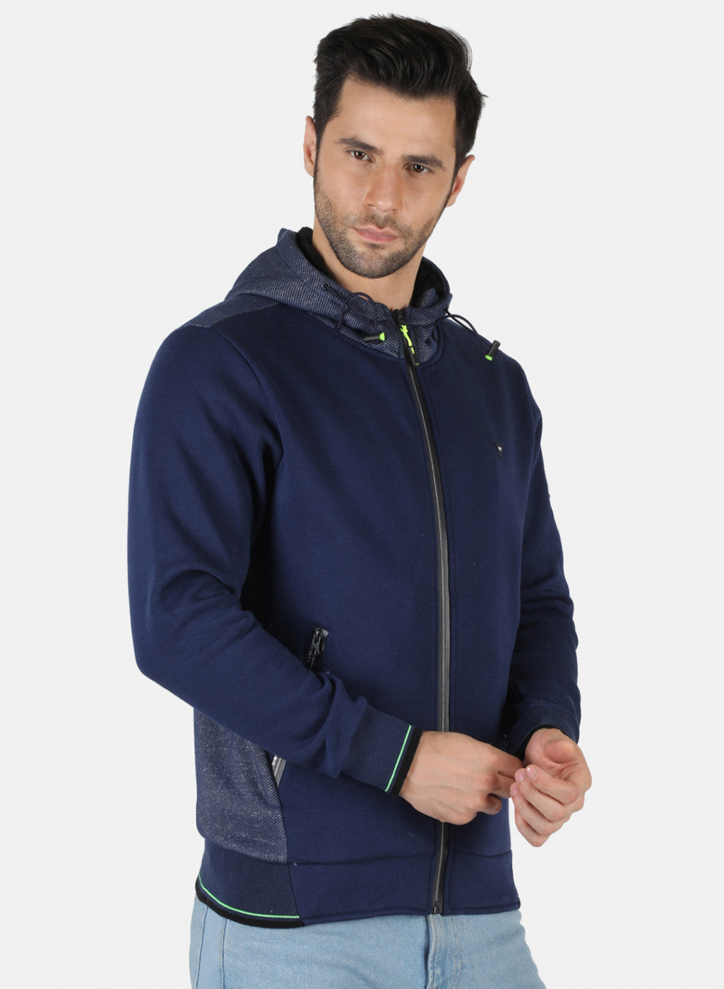 Men Blue Solid Sweatshirt