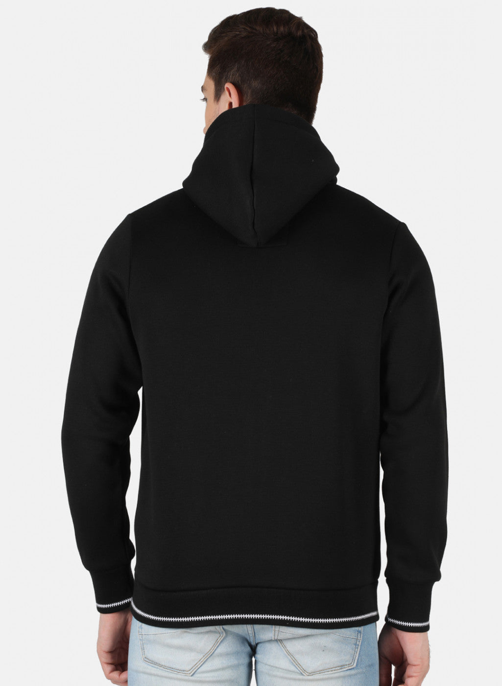 Men Black Solid Sweatshirt