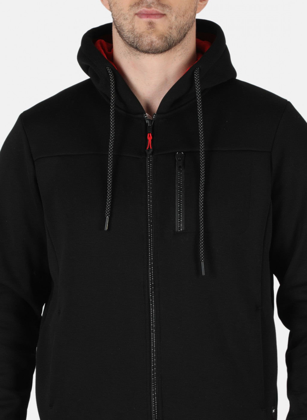 Men Black Solid Sweatshirt