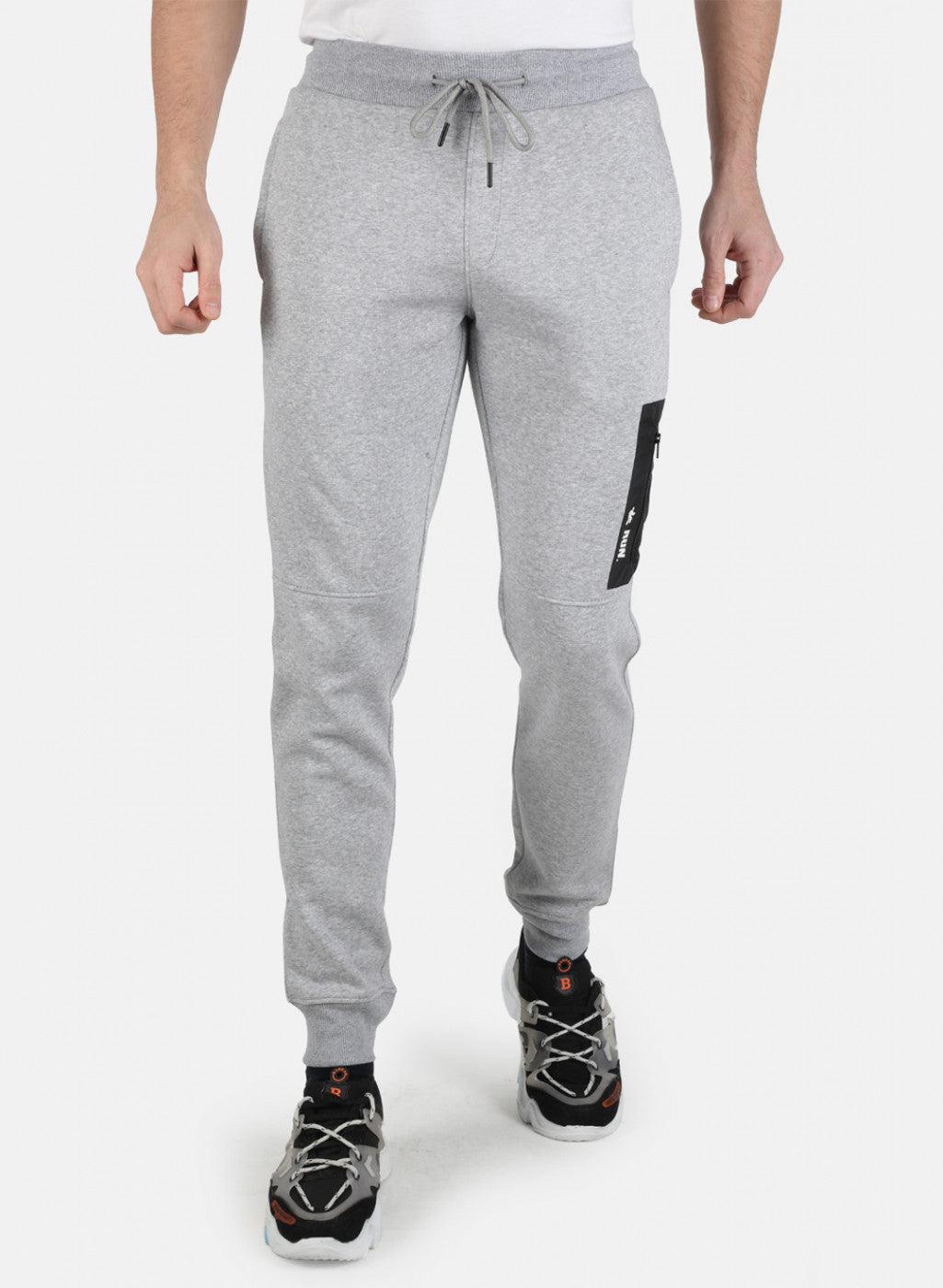 Men Grey Solid Winter Lower