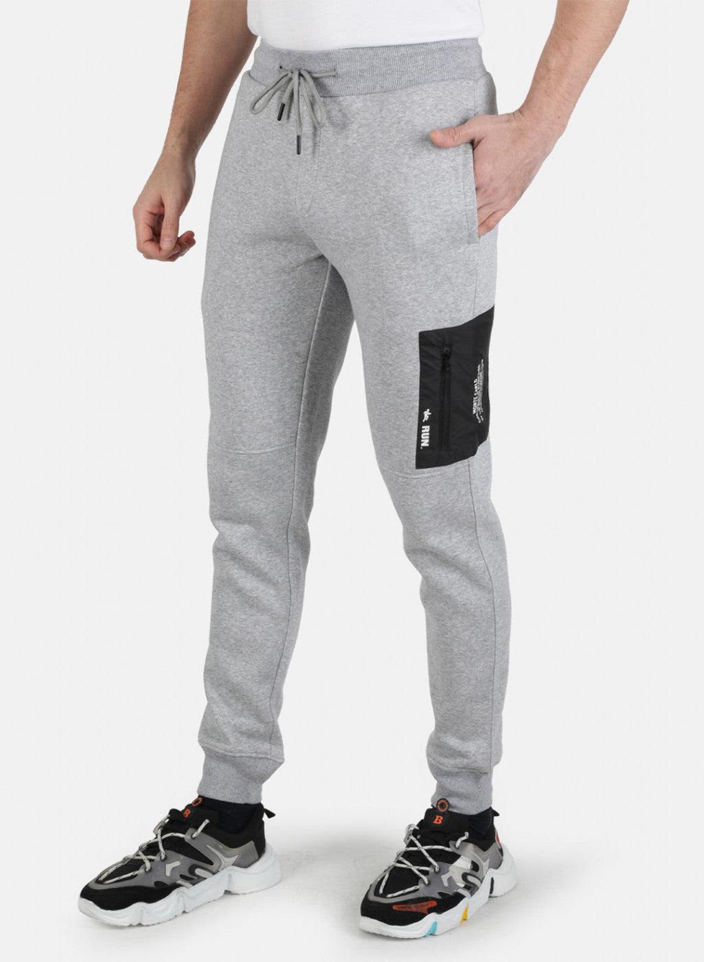 Men Grey Solid Winter Lower