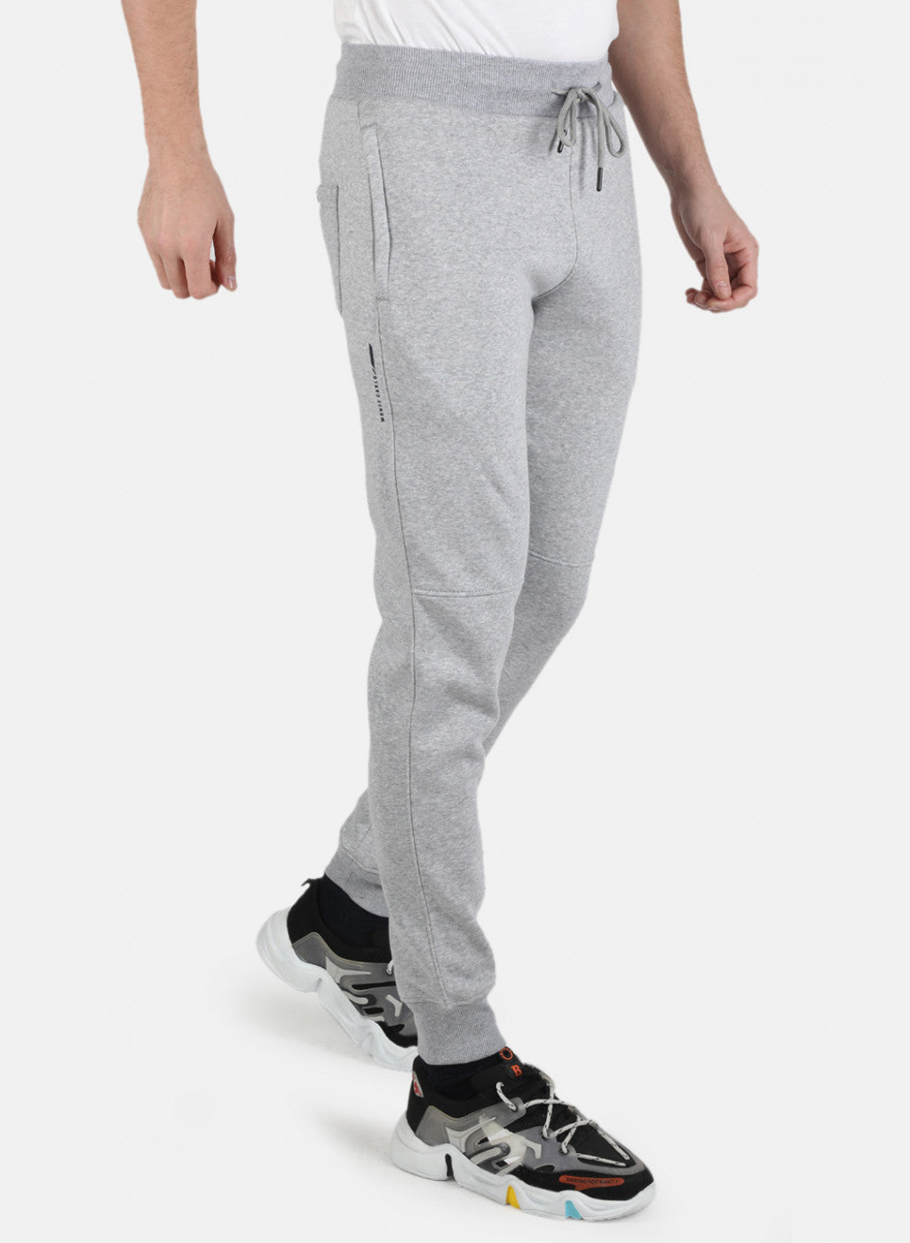 Men Grey Solid Winter Lower