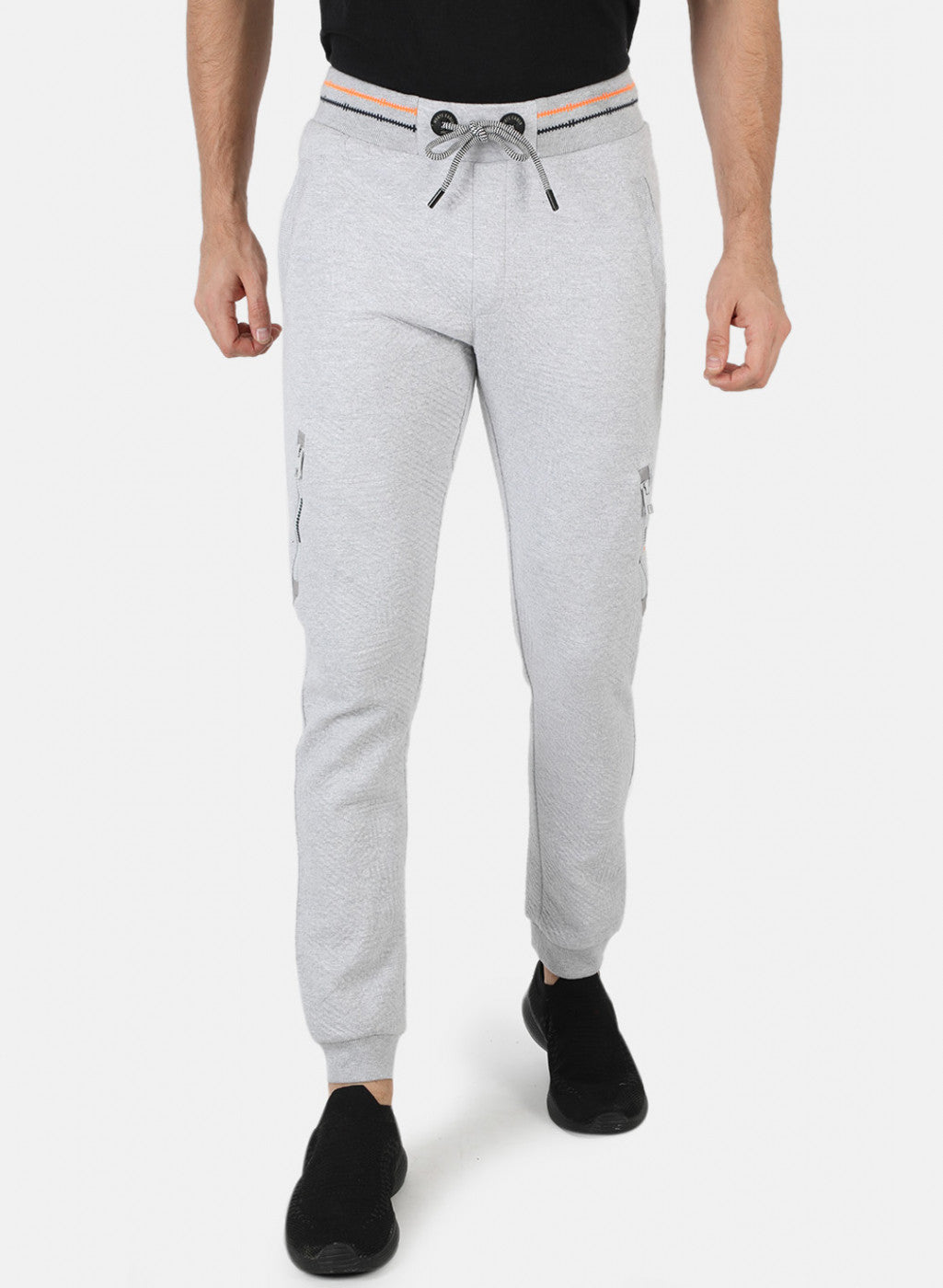 Men Grey Jaquard Winter Lower