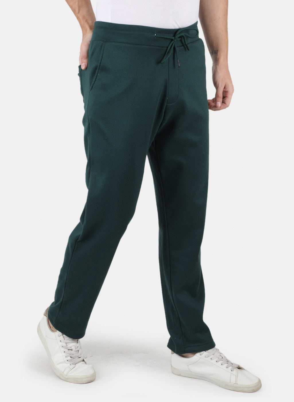 Men Green Solid Winter Lower