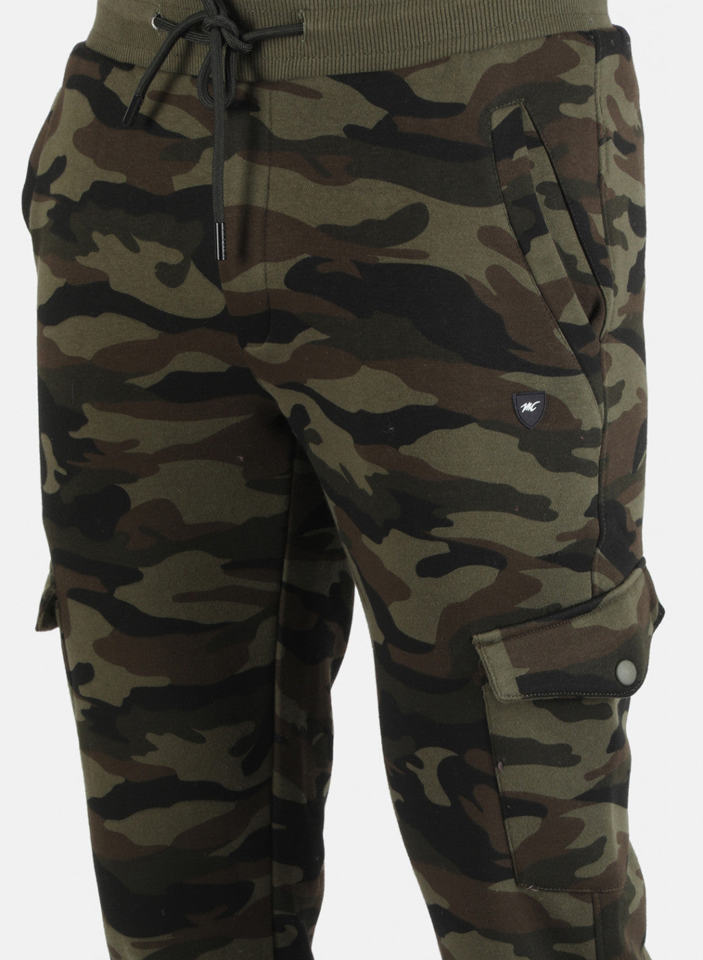 Men Olive Solid Winter Lower