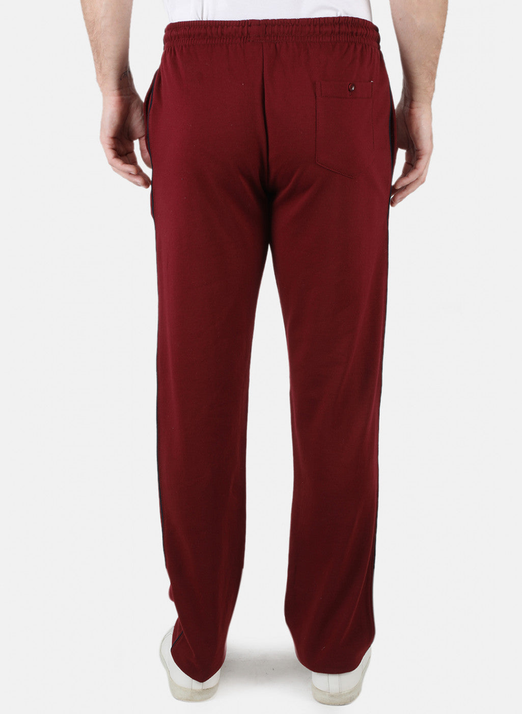 Men Maroon Solid Winter Lower