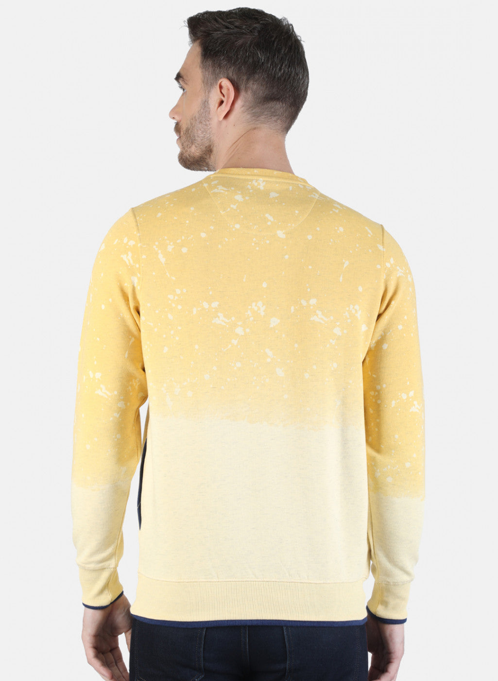 Men Yellow Printed Sweatshirt