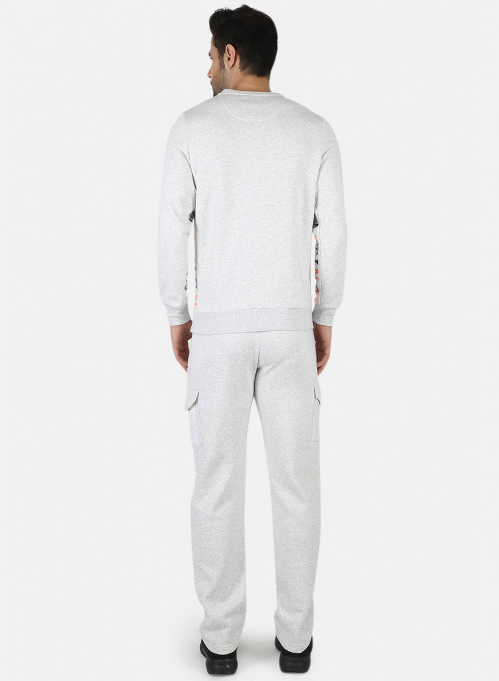 Men Grey Printed Tracksuit