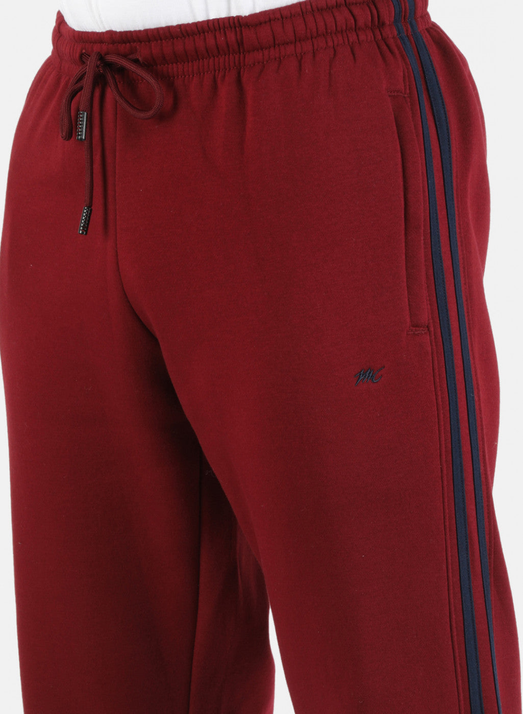 Men Maroon Solid Tracksuit