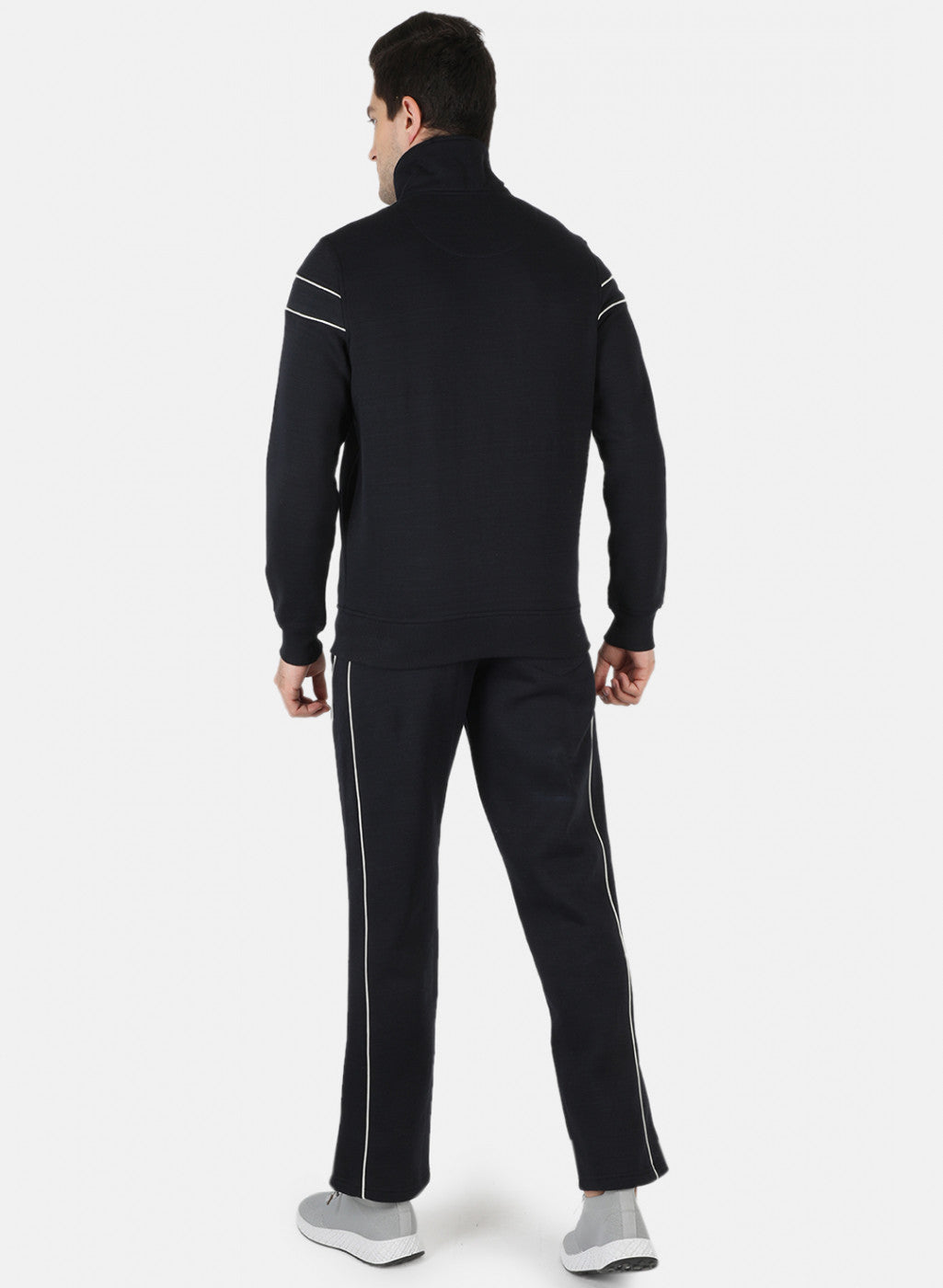 Men NAvy Blue Solid Tracksuit