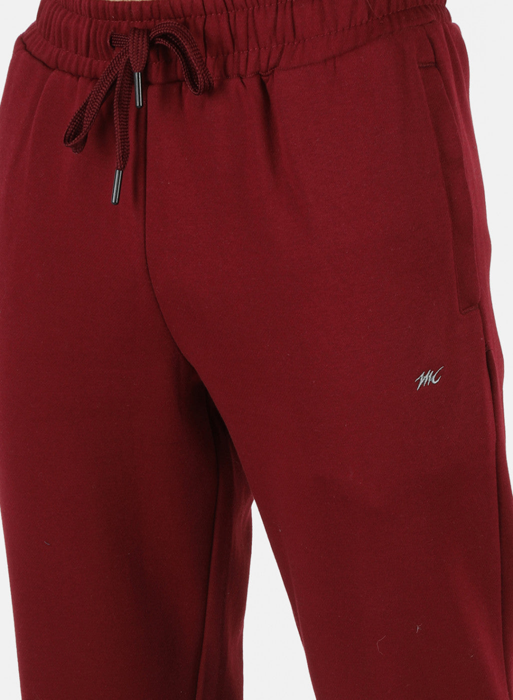 Men Maroon Solid Tracksuit