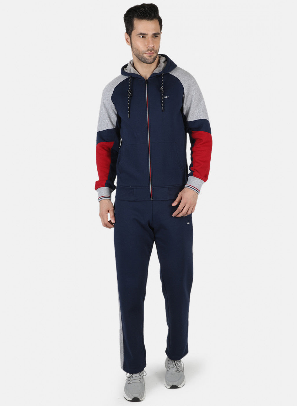 Men NAvy Blue Solid Tracksuit