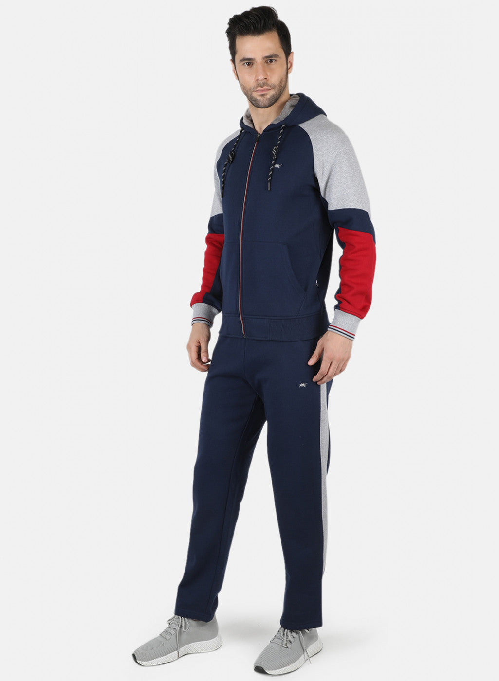 Men NAvy Blue Solid Tracksuit