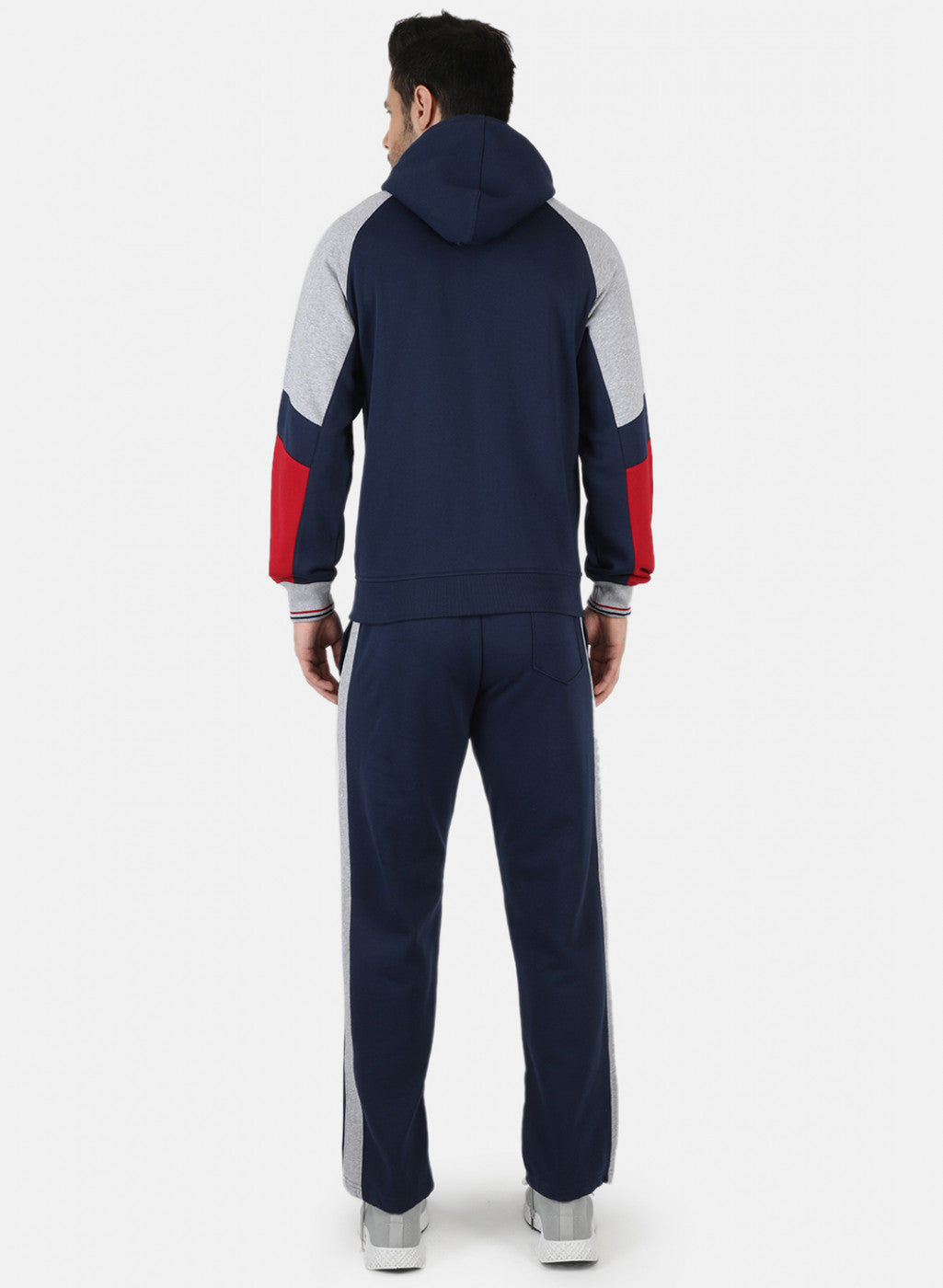 Men NAvy Blue Solid Tracksuit