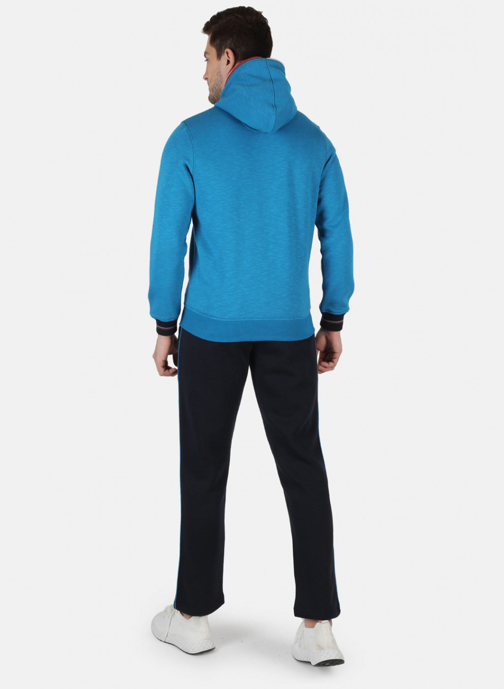 Men Blue Solid Tracksuit