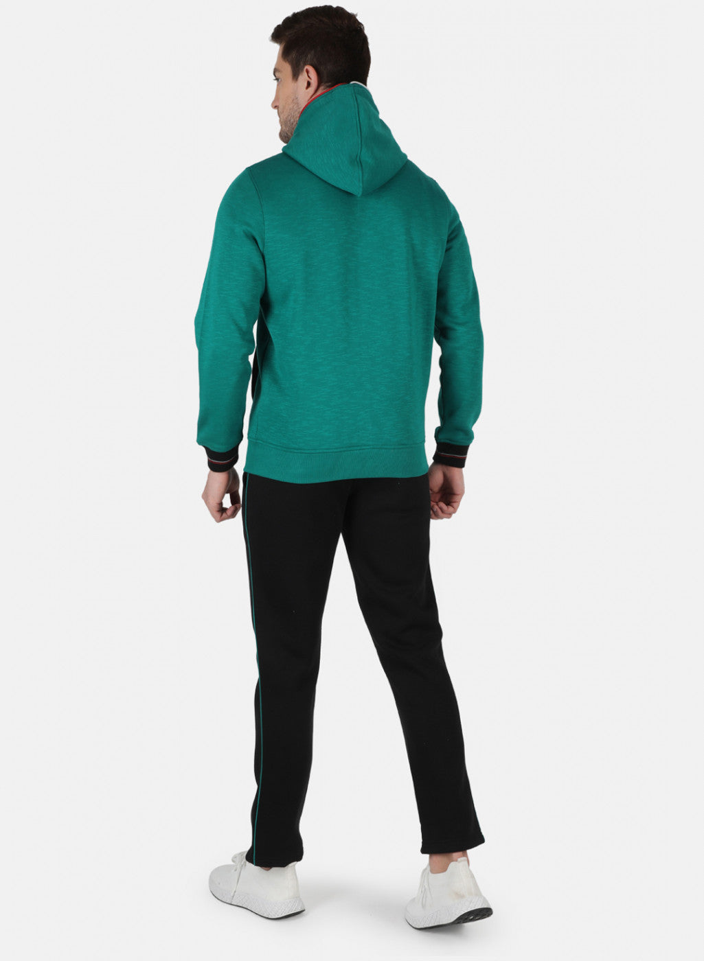 Men Green Solid Tracksuit