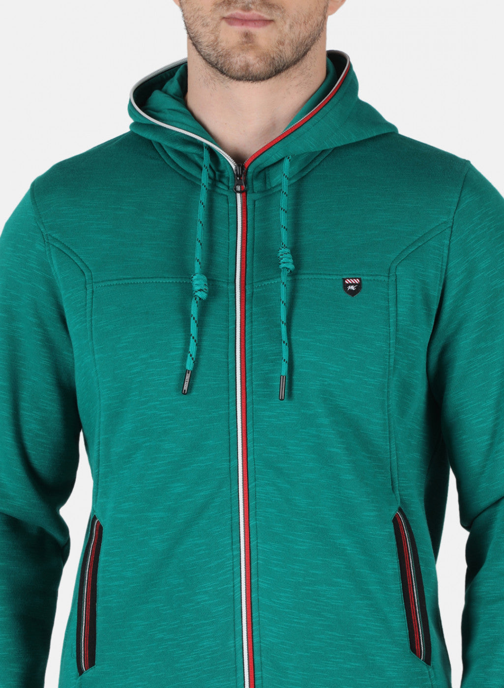 Men Green Solid Tracksuit