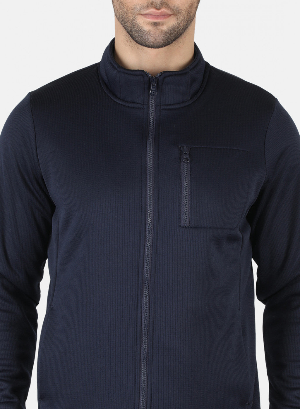 Men NAvy Blue Solid Tracksuit