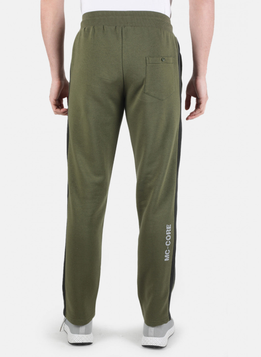 Men Olive Solid Winter Lower