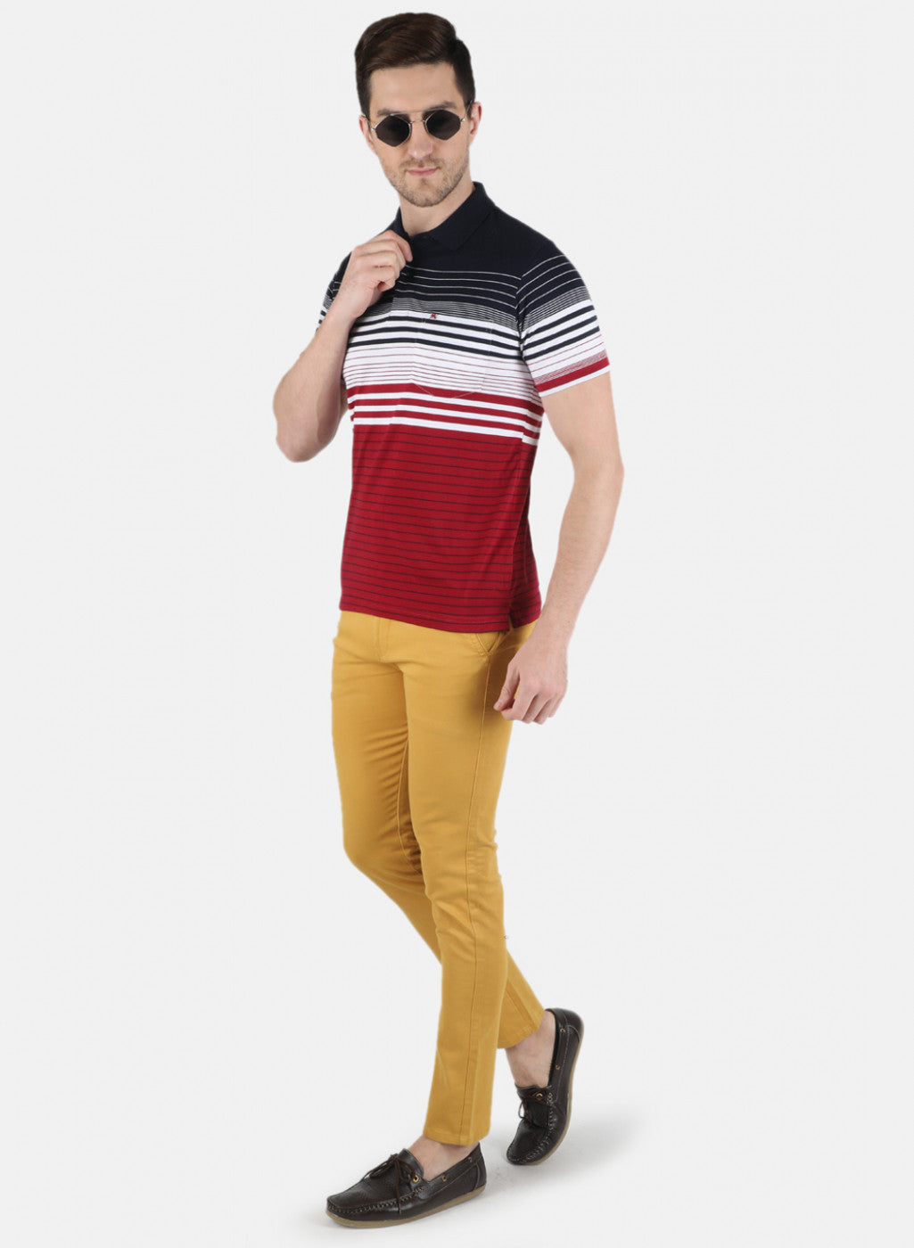 Men Red Stripe T-Shirt