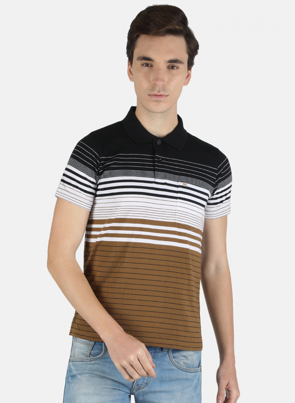 Men Multicolor Stripe T-Shirt