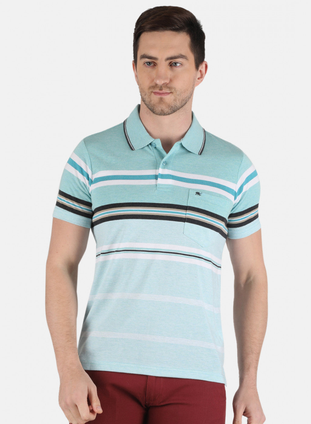 Men Blue Stripe T-Shirt