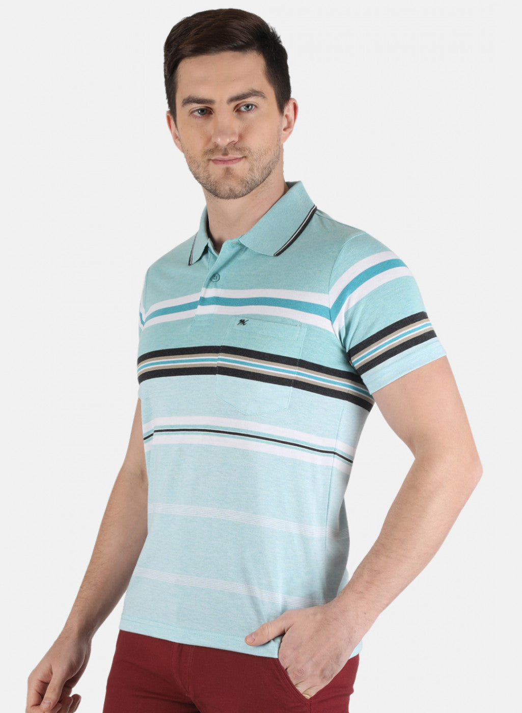 Men Blue Stripe T-Shirt