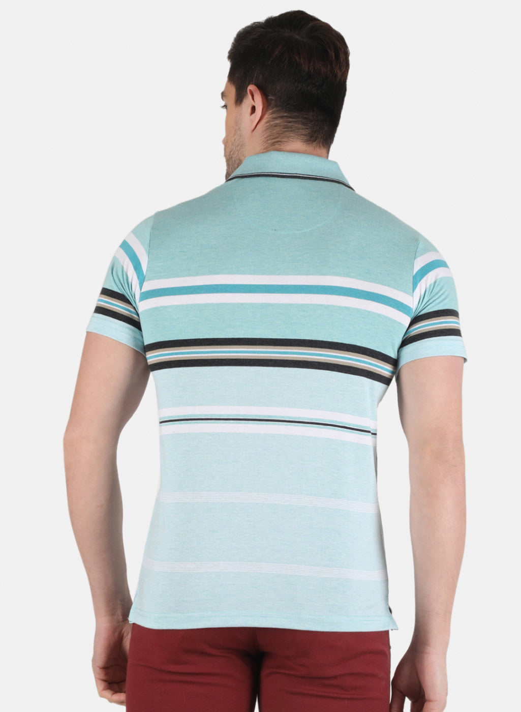 Men Blue Stripe T-Shirt