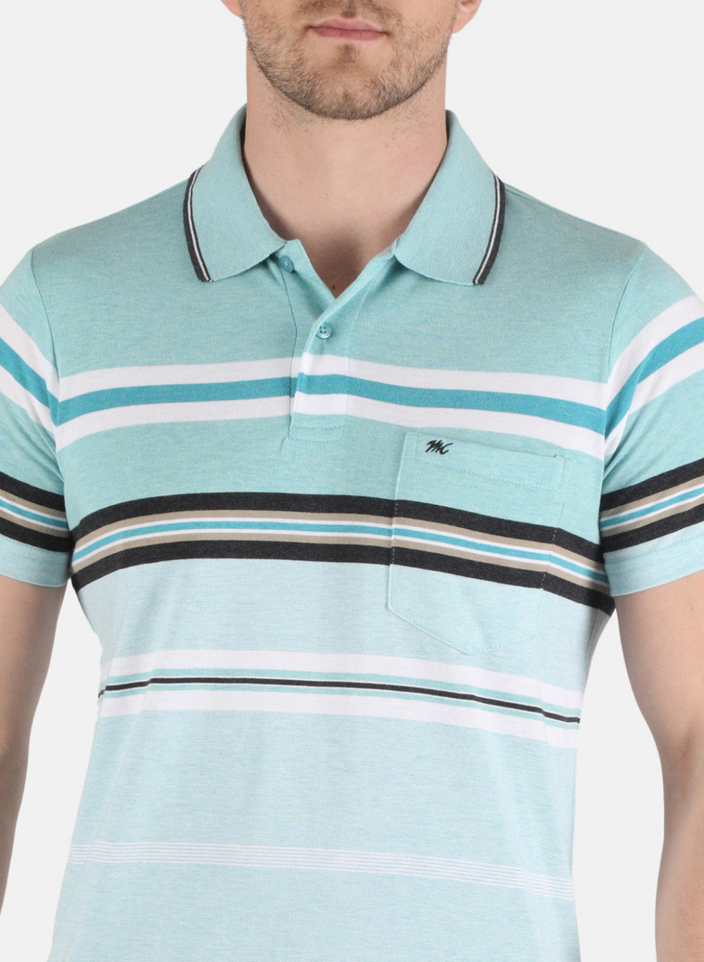 Men Blue Stripe T-Shirt