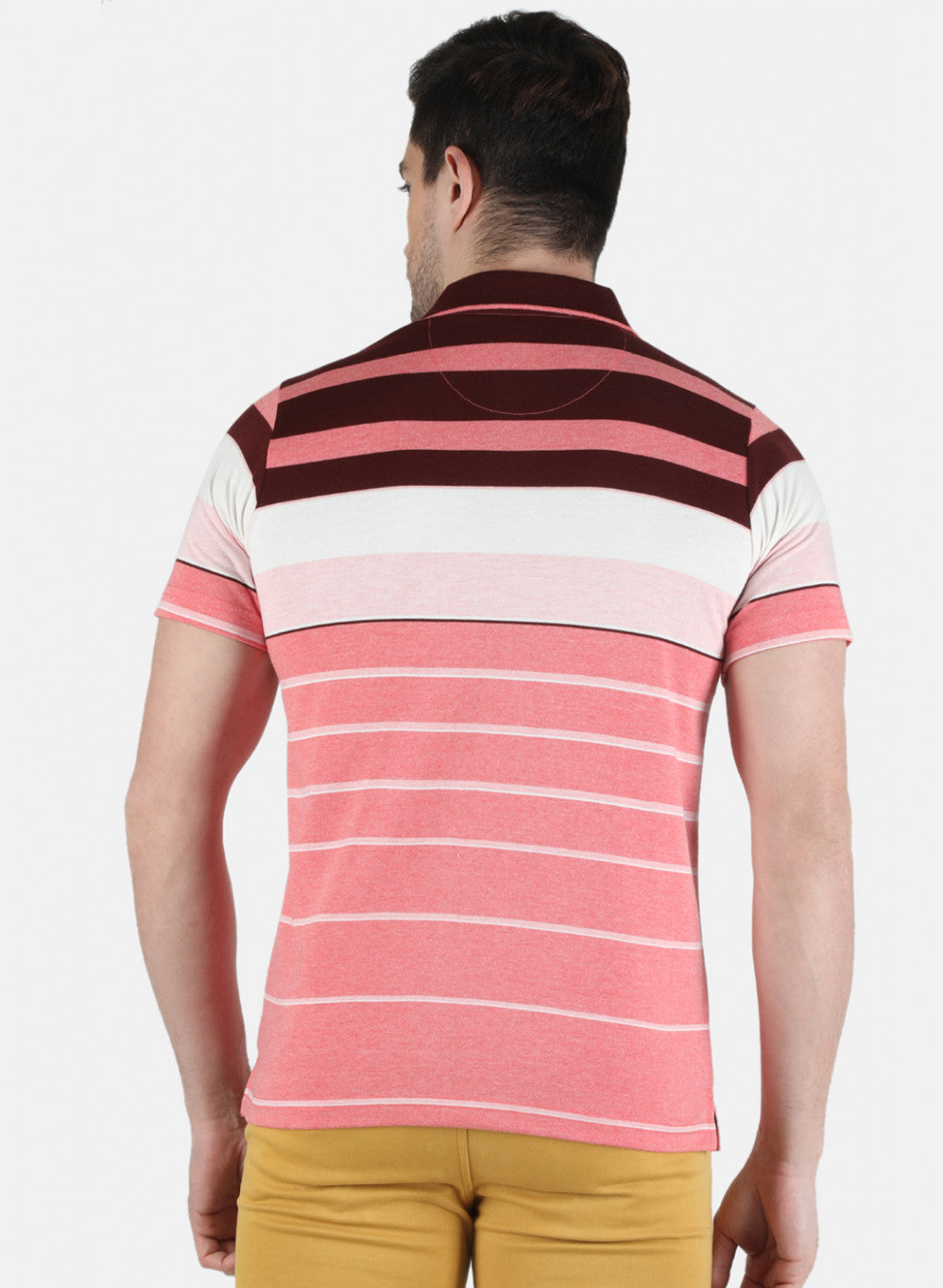 Men Maroon Stripe T-Shirt