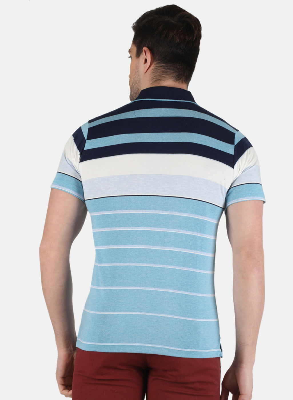 Men Blue Stripe T-Shirt