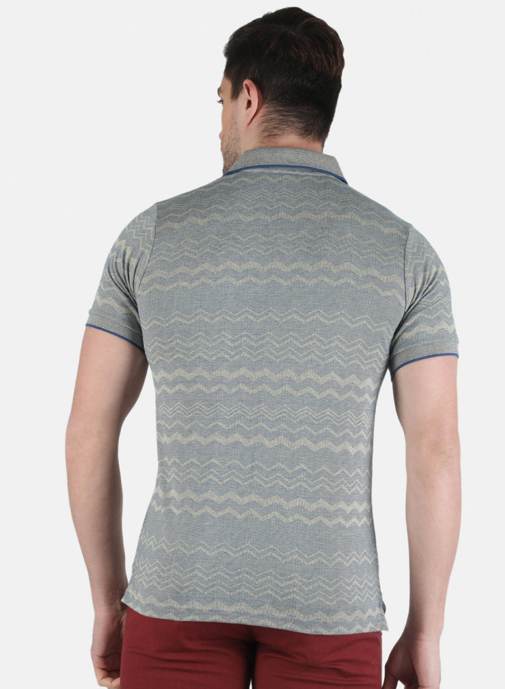 Men Grey Stripe T-Shirt