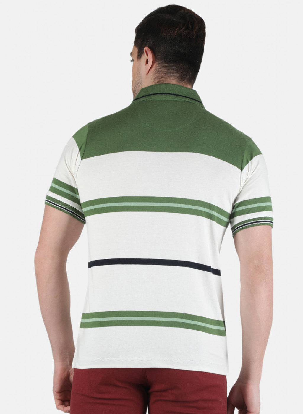 Men Green Stripe T-Shirt