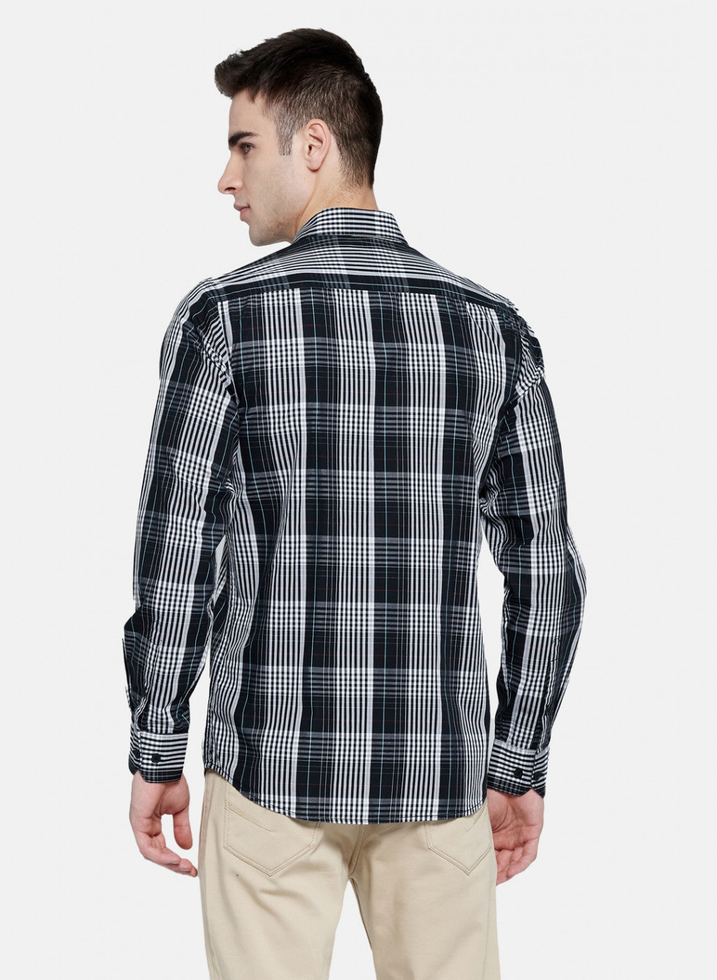 Mens Black Check Shirt