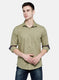 Mens Beige Printed Shirt