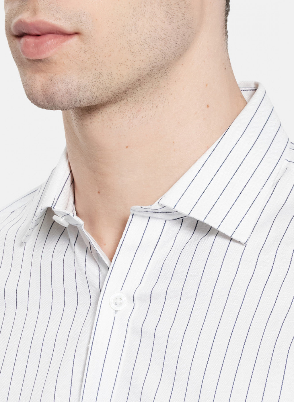 Mens White Stripe Shirt