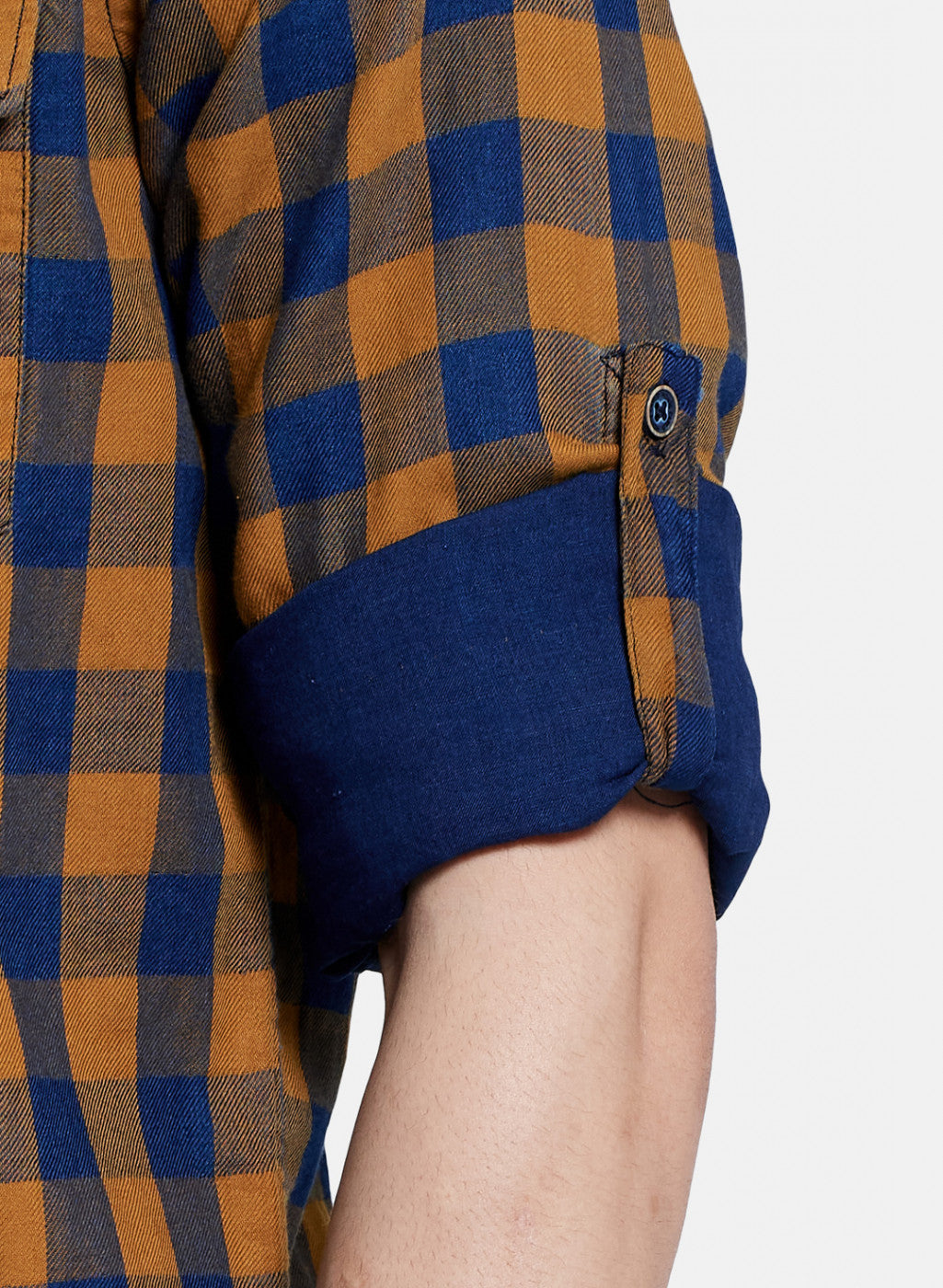 Mens Mustard Check Shirt