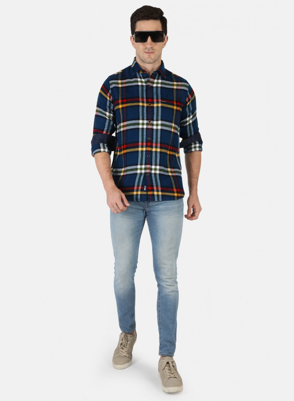 Men Multicolor Check Shirt