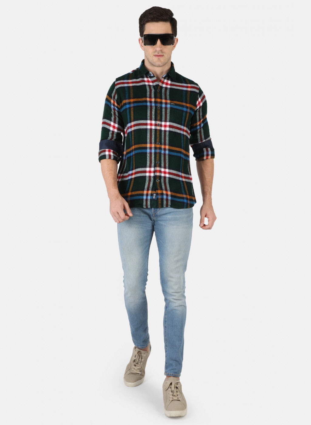 Men Multicolor Check Shirt