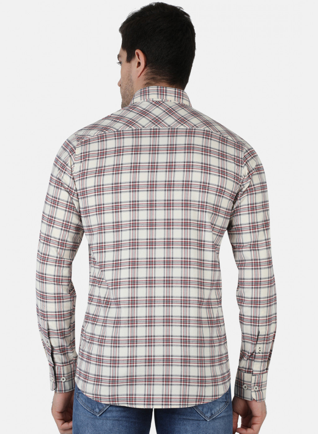 Men Red Check Shirt