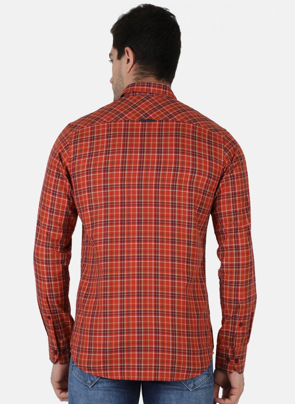 Men Red Check Shirt