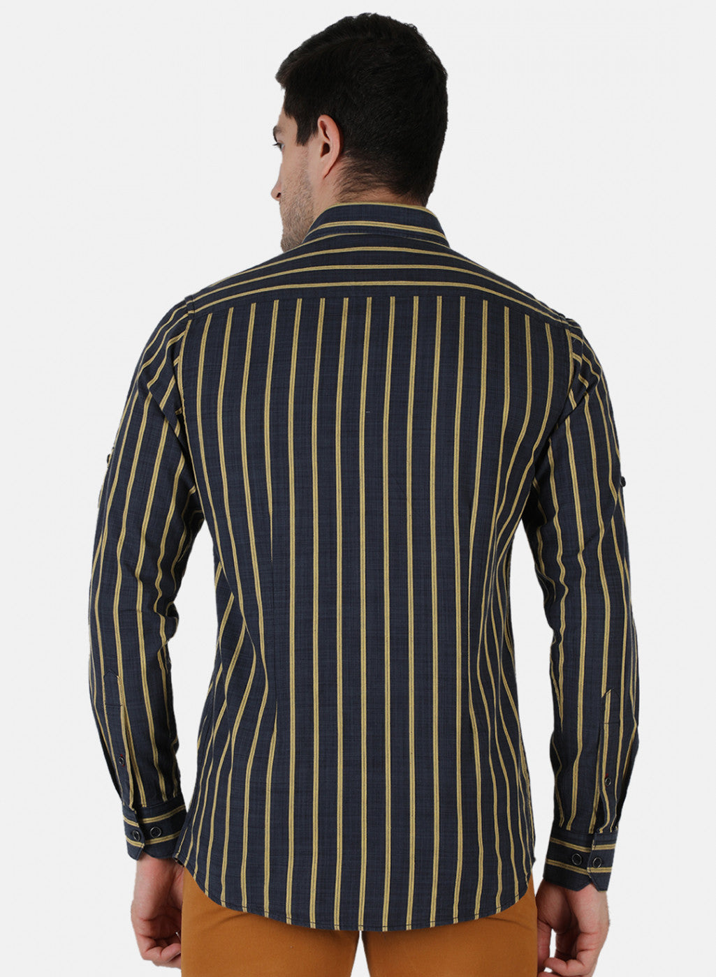 Men Grey Stripe Shirt