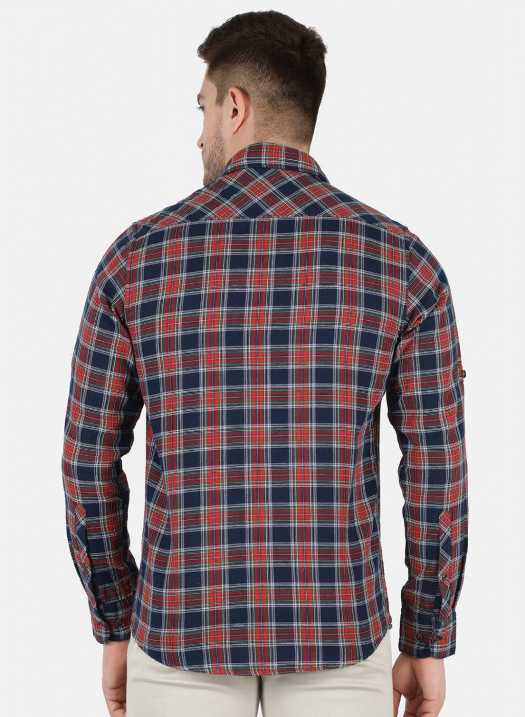 Men Red Check Shirt