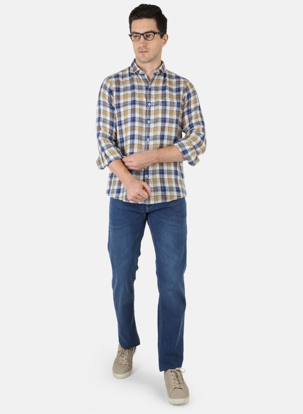 Men Multicolor Check Shirt