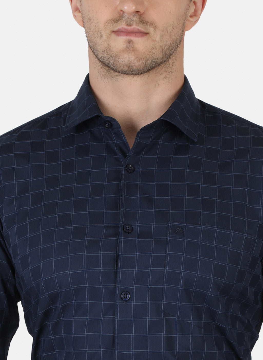 Men NAvy Blue Printed Shirt