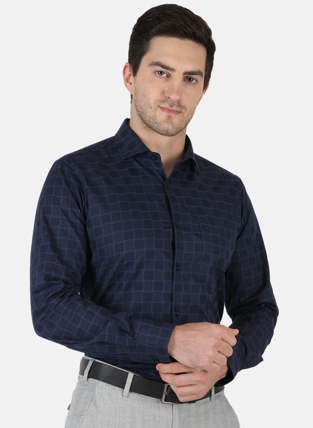 Men NAvy Blue Printed Shirt