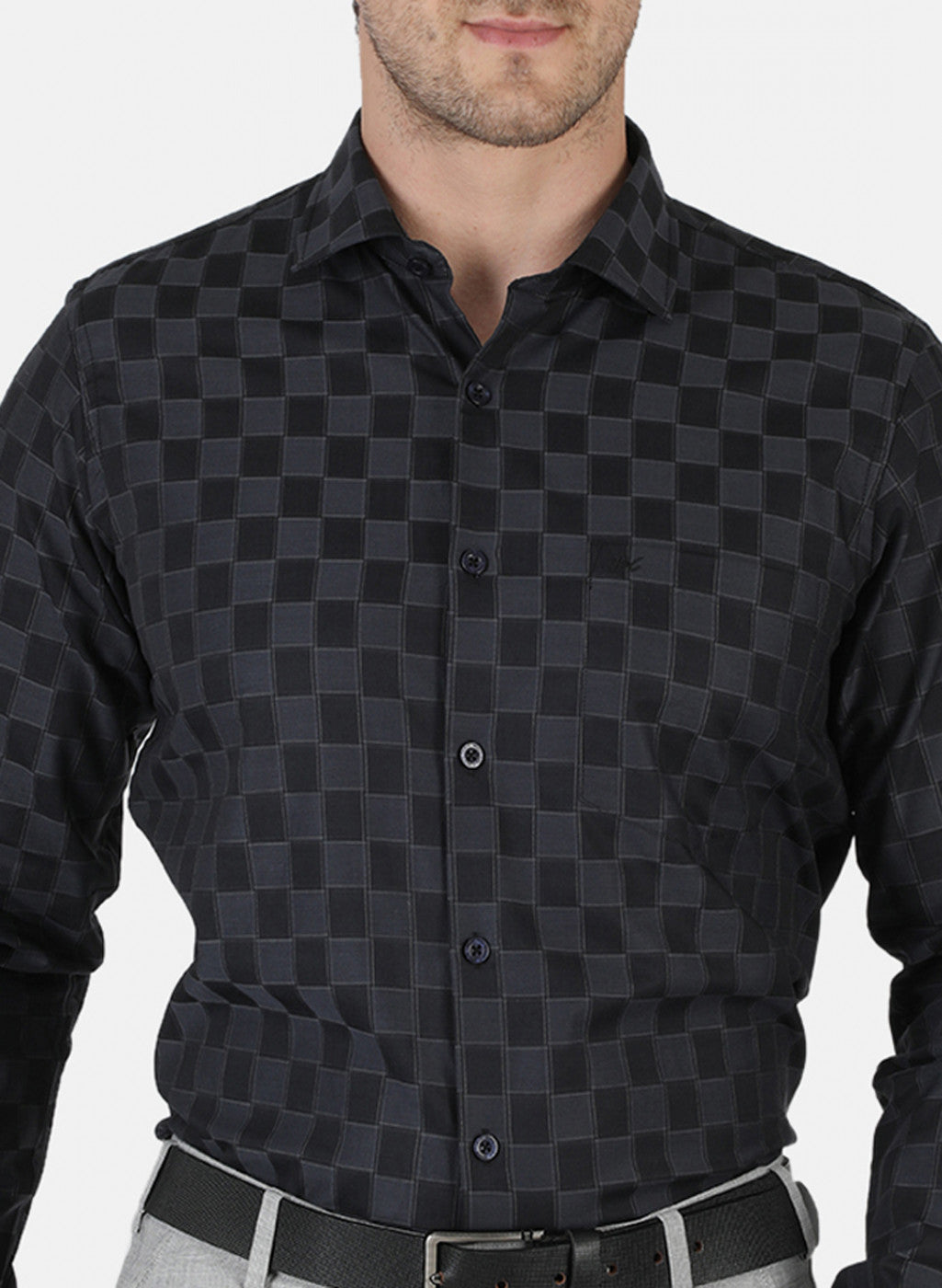 Men Black Printed Shirt