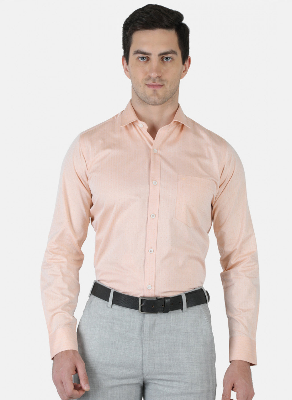 Men Peach Printed Shirt